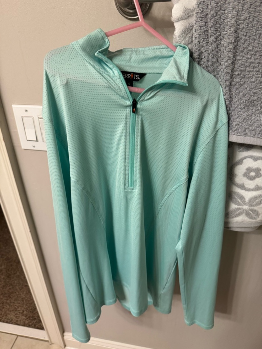 Kerrits Aqua Mint Lightweight Quarter-Zip Performance Top